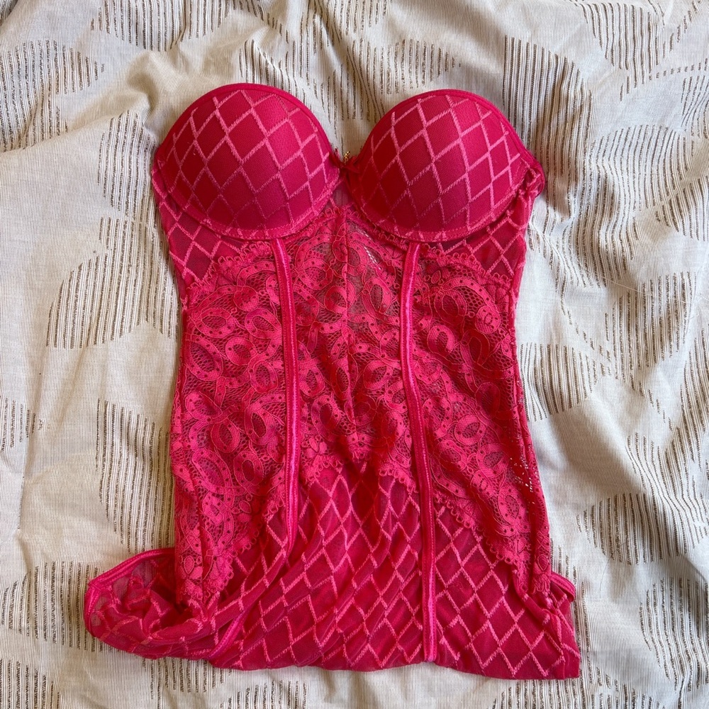 hot pink corset top